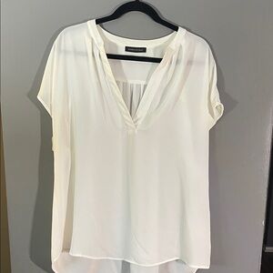 Banana Republic Cream V-Neck Blouse